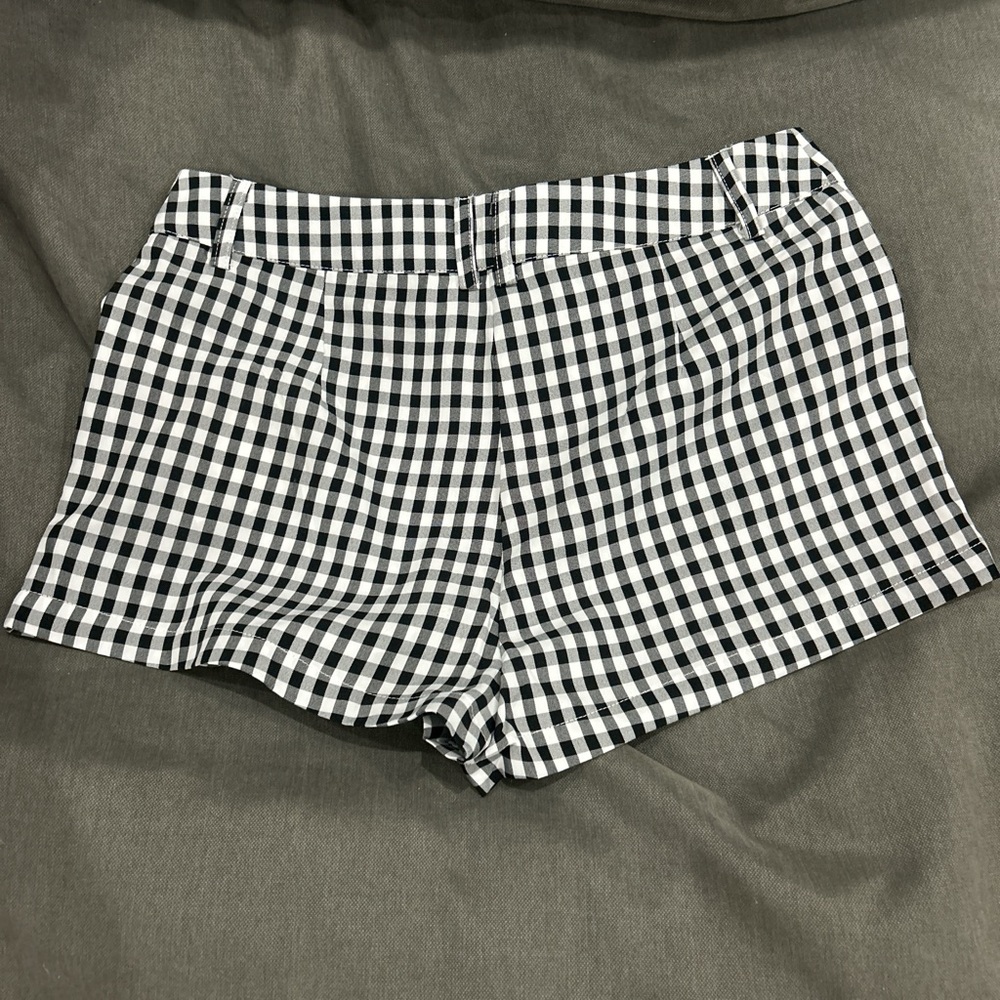 Vintage Gingham  Monochrome Checkered Women Shorts